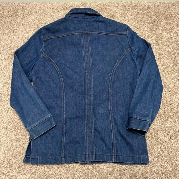 Vintage Sedgefield Denim Jacket Men Size Large Made in USA Pearl Snap Rockabilly - Picture 5 of 6